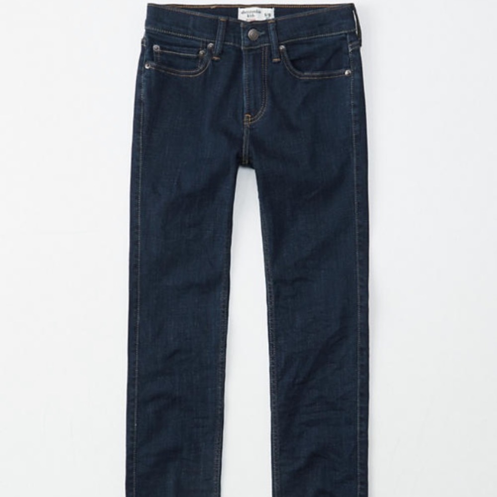 Abercrombie Kids Boys Straight Jeans Dark Wash